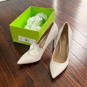 Sam Edelman White Leather Heel